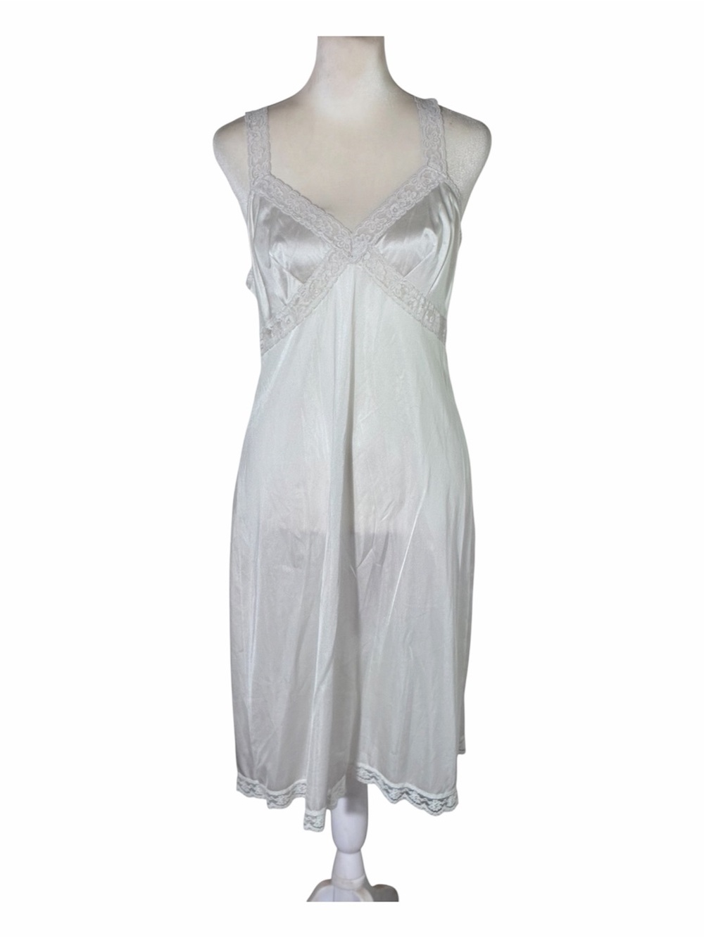 Vintage Vanity Fair off white full slip neglige nightie Sz 36
